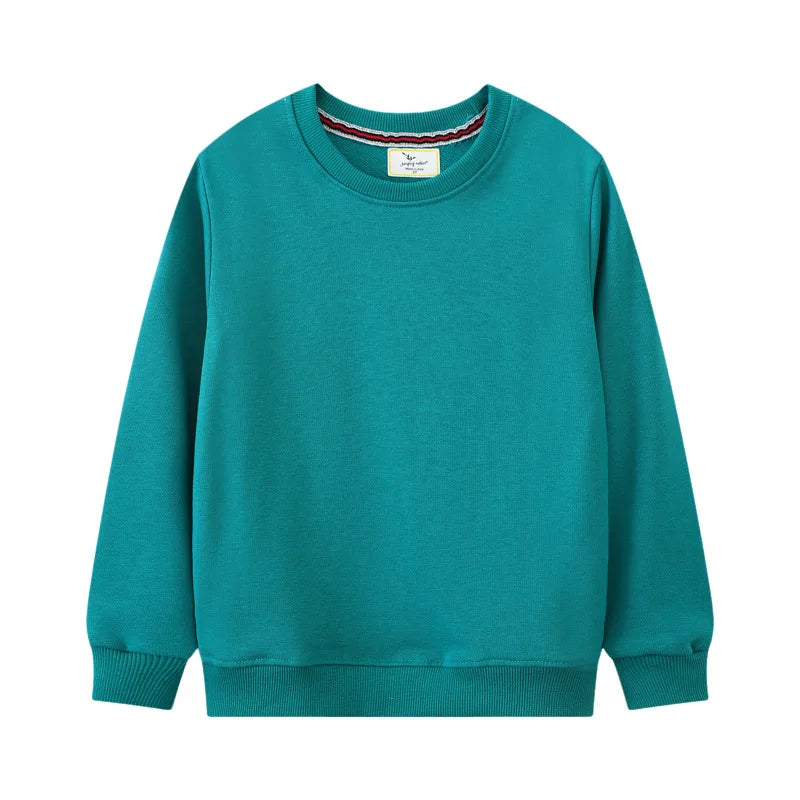Jumping Meters 2-7T Long Sleeve Solid Boys Girls Sweatshirts For Autumn Spring Children's Clothing Hooded Shirts Tops Costume