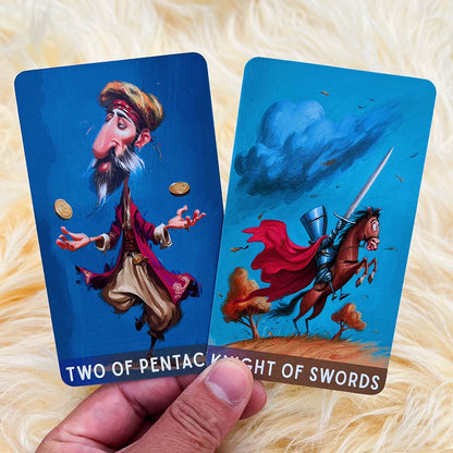 The Whimsical Path, Original Tarot Card Set, 78 Cards with Guidebook, Illustration Style, Card Games, Fortune Telling Toys, 14+