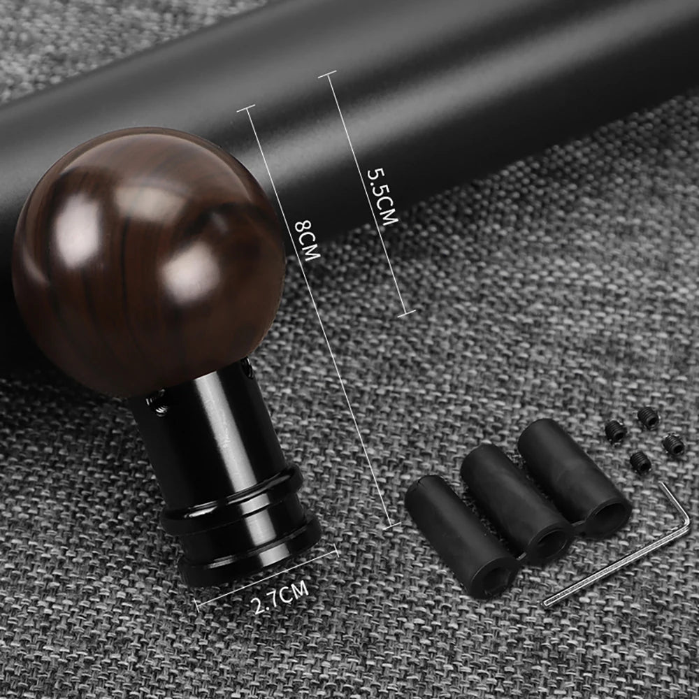 Mahogany Wood Grain Carbon Fibre Gear Shifter Knob Car Interior Manual/Automatic Transmission Universal Auto Gear Lever