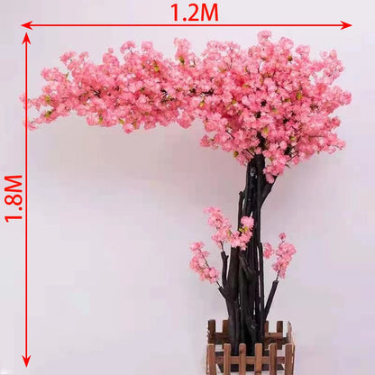 Artificial Cherry Blossom Tree, Large Fake Tree, Peach Blossom Tree, for Garden, Wedding, Hotels, Christmas & Home Deco