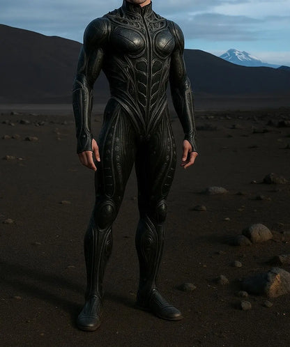 Men Halloween Cyber Punk Jumpsuit Adults Mechanical Cosplay Perfermence Bodysuit Carnival Party 3D Print Cycling Zentai
