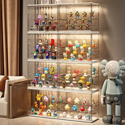 Acrylic Showcase Clear Display Stand For Collectible Figures And Blind Box Toys
