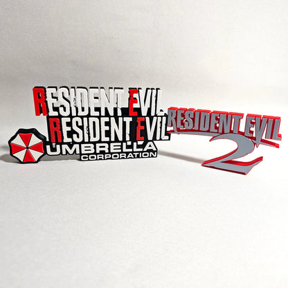 Resident Evil Magnetic Logo Stand Fridge Sticker 3d Desktop Ornament Umbrella Corporation Game Display Decor For Adult Game Fans
