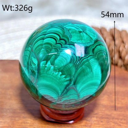 Malachite Pattern Sphere Ball Gemstones Reiki Energy Ore Natural Crystals Healing High Quality Home Decorations Room Decor Gift