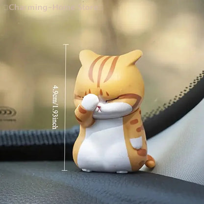【M】Car Pendant Cute Straw Hat Cat Ornaments Car Rearview Mirror Pendant Interior Decoration Accessories Girls Gift