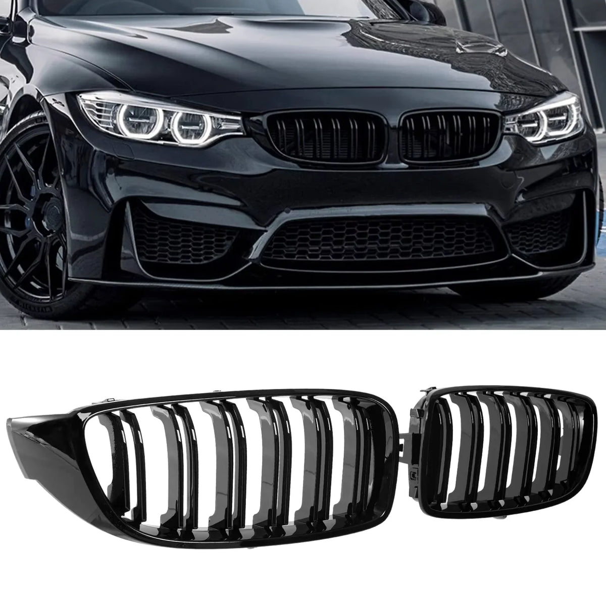 F32 F33 F36 F80 F82 Grille Front Kidney Grille Grill for BMW 4 Series F32 F33 F36 (2014-2019) M3 F80 M4 F82 (2015-2019)