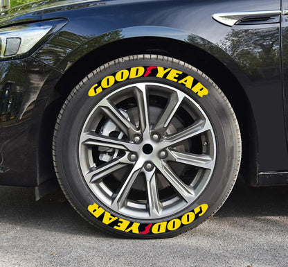 8pcs Car Tire Wheel Stickers Car Tuning Universal 3D Permanent PVC Joined Lettering Sticker Car Stickers Car Lettering Sticker
