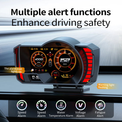 Gesture Switching Interface Intelligent Driving Computer Car HUD Head Up Display GPS+OBD Dual System LCD Screen Car Display