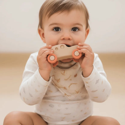 Hand-Eye Coordination Teether Silicone Teether Food Grade BPA Free Silicone Car Cartoon Baby Silicone Car Children