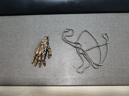 5cm Robot Hand Collectible Mechanical Bionic Hand With Chain Movable Finger Joints Hand Charm Display Gifts Pendant Ornament