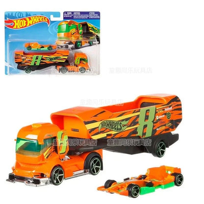 New Hot Wheels Transformers HYT56 Transformerstrack Fleet Optimus Prime Ultra Magnus Volvo 240 Drift 1/64diecast Car Model Toys
