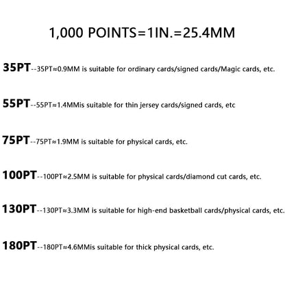 35/55/75/100PT Trading Cards Slab Label Grade Baseball Star Card Sleeves Protector Acrylic Hard Plastic Game Grade PTCG Gift Toy