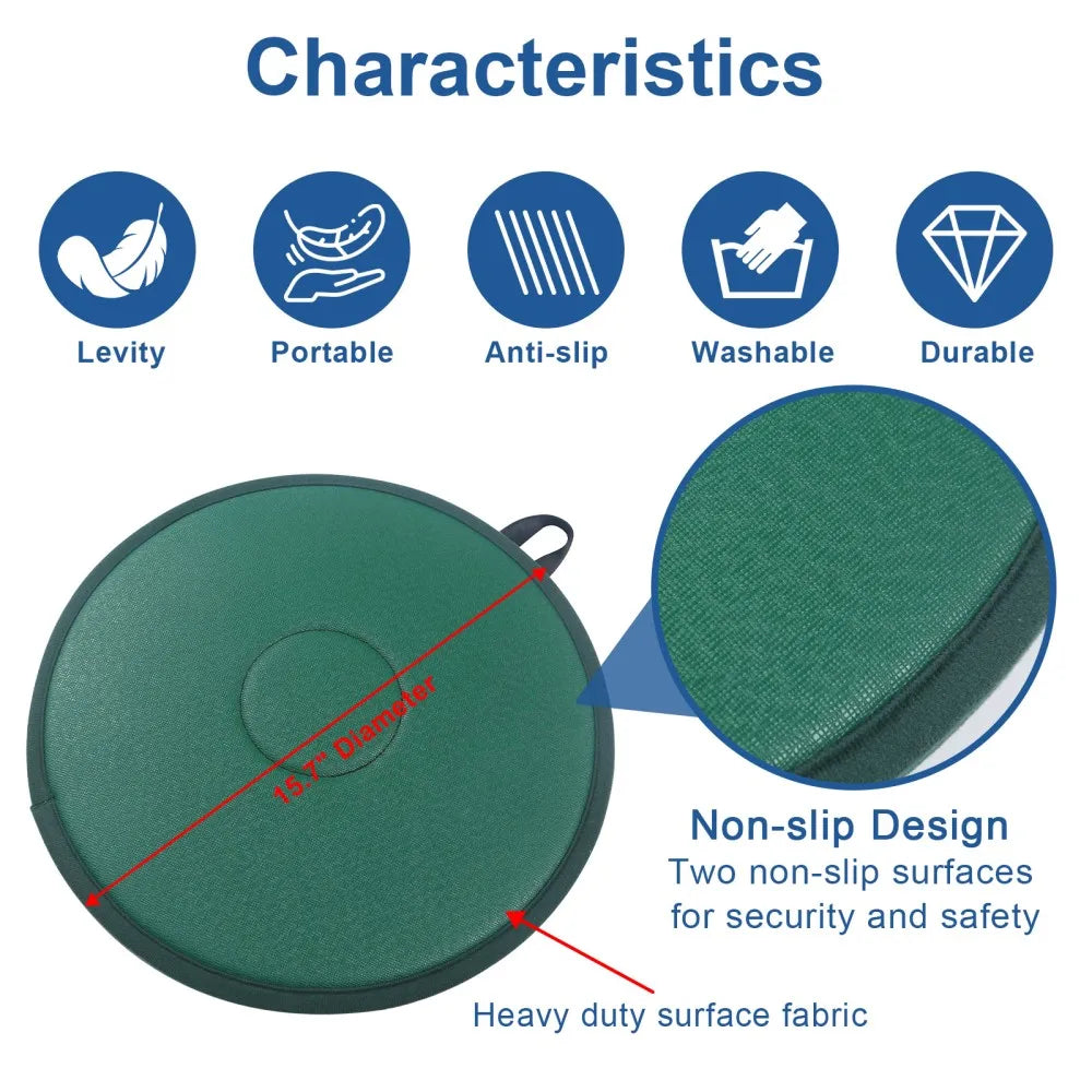 Ehucon Pivot Disc Patient Turning Devices Swivel Cushion 360 Degree Dia 15.7" Sliding Board for Elderly,Disabled, Pregnant Woman