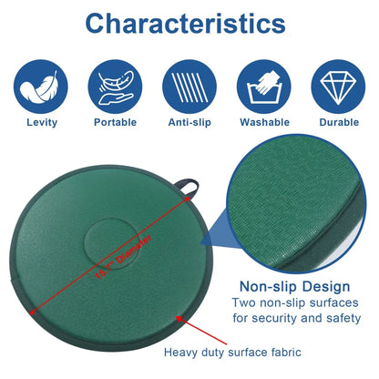 Ehucon Pivot Disc Patient Turning Devices Swivel Cushion 360 Degree Dia 15.7" Sliding Board for Elderly,Disabled, Pregnant Woman