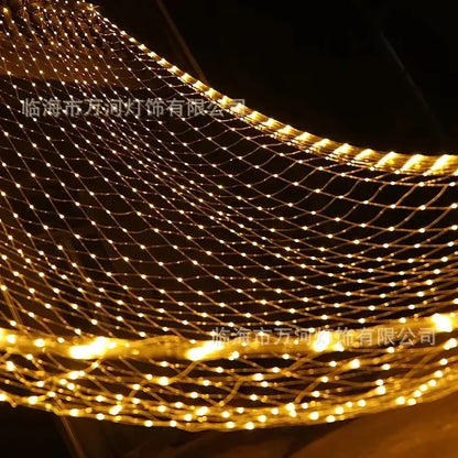 6x4M 3x3M LED Net Mesh Light Christmas Window Curtain String Light Outdoor Fairy Light Garland for Wedding Holiday Decor Lamp