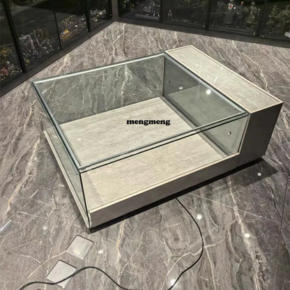 Model display cabinet home coffee table glass dustproof display cabinet creative customization