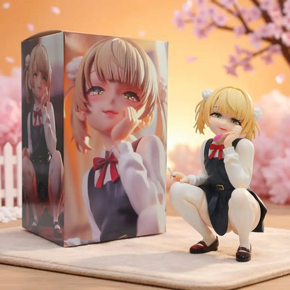 14cm Zhuli Love Pretty Girl Sauce Anime Girl Sexy Figure Model Doll Collection Ornaments Desk Decoration Toy Gift Adult Fans