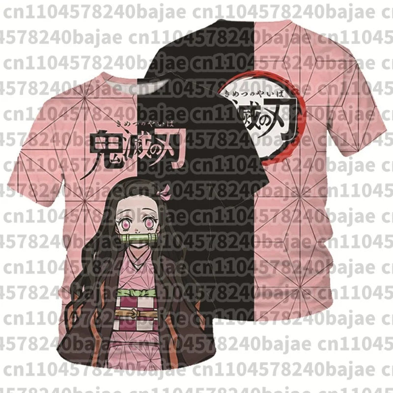 Demon Slayer Kimetsu no Yaiba Tanjiro 3D Quick Dry T-Shirt Adult Kids Sports Casual Anime Merch Summer outdoor streetwear