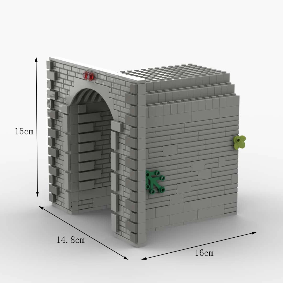 MOC Train Carriage Model, Rail Transport Vehicle, Coal Transport Vehicle, Rail Lift Pole Indicator Light, Train Accessories