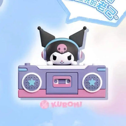In Stock Hello KT Retro Tape Recorder Blind Box Talking Collectible Figure Desktop Ornament Cute Gift For Anime Fans Kids