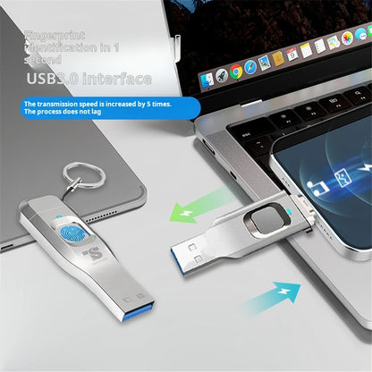 Fingerprint encrypted USB flash drive storage portable memory High-Speed memory stick Thumb drive external hard drive disk