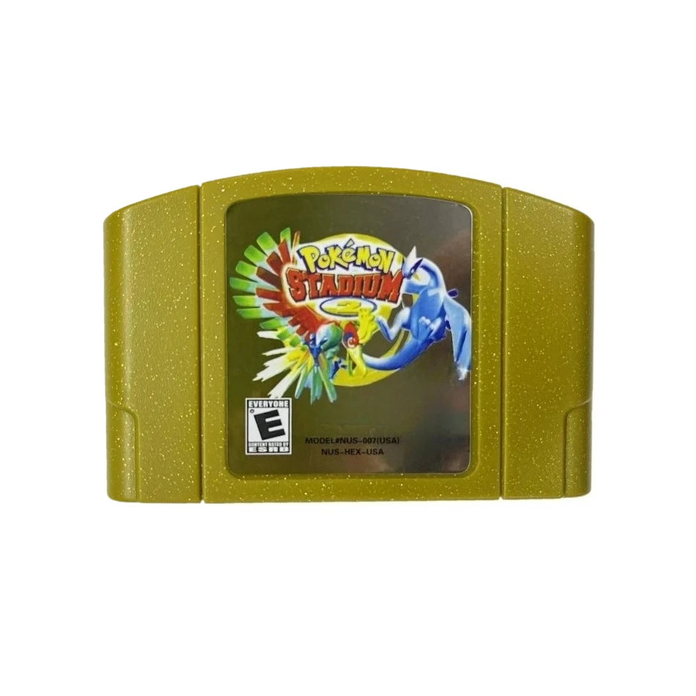 N64 Game Cassette, US Version,Pokémon  1/2 , 64-bit English Game Cassette,Retro Game， Collection Hobbies, Toy Gifts