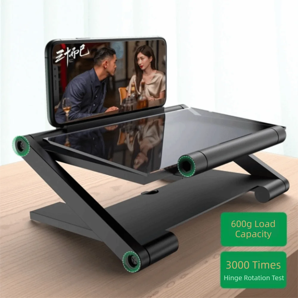 HD Folding Cell Phone Screen Amplifier showing a phone on a stand, enhancing viewing with a cell phone screen magnifier.