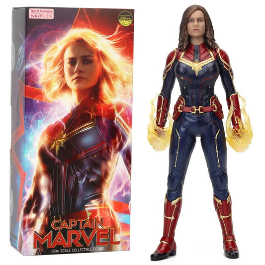 Marvel Super-Heroes Anime Figure Series Captain Marvel Thor Action Figure Toys 1/6 Statue Models Collection Toy Gifts