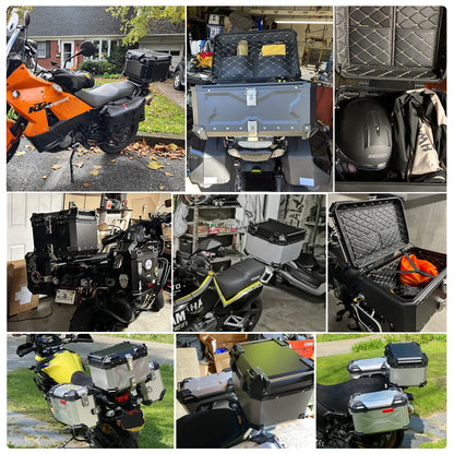 CNC Aluminum Motorcycle Helmet Box Trunk Top Case Travel Luggage Storage Box for BMW R1200GS Adventure 1200 GS R1250GS ADV