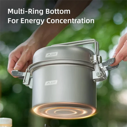 BISINNA Micro Pressure Cooker Portable Multi-functional Outdoor Cooking Set for Camping Backpacking Travel Picnic