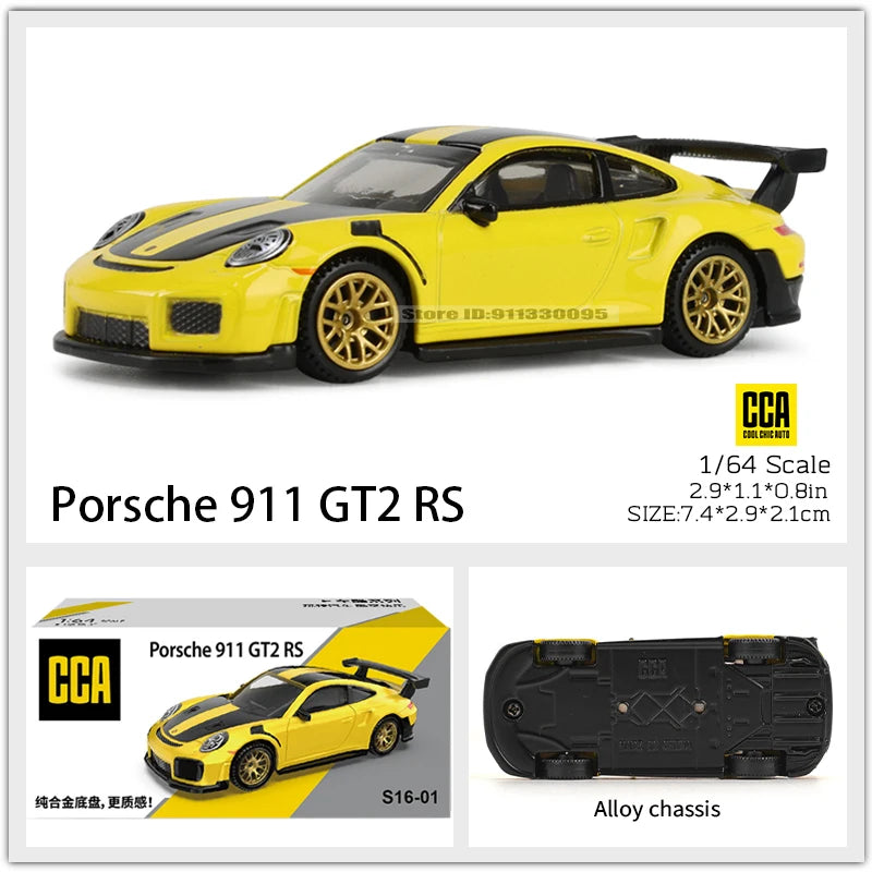 CCA 1:64 Porsche 911 GT2 RS BMW X5M Audi, Ford, Nissan Collection Full body Alloy Manufacturing Die Casting Car Model Toy Car