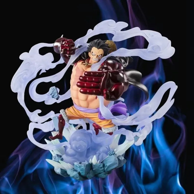 2025 New One Piece ZERO Ghost Island Luffy Four Speed Monster Battle Super Battle One Piece Model Ornament Box Set Handmade