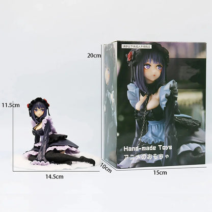 2 Kinds My Dress-Up Darling Anime Figure Black Maid Outfit Kitagawa Marin Action Figure Shizuku Kuroe Figurine Collection Model