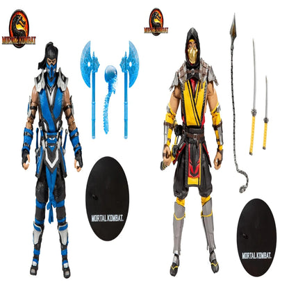 Original Mortal Kombat Sub Zero Scorpion 7" Articulated Action Figure Toys 17cm