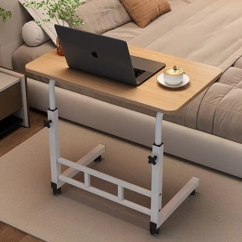 Height Adjustable Rolling Computer Desk Bedside Standing Folding Side Table Portable Commercial Escritorio De Oficina Furniture