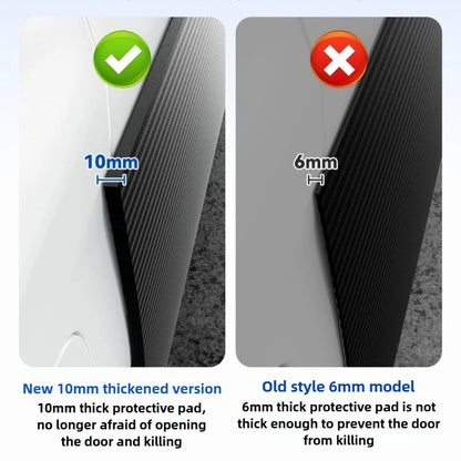 Adhesive-Free/Magnetic Car Body Anti-Scratch Protector Black Auto Door Side Edge Guard Decorative Protection Pad Stickers