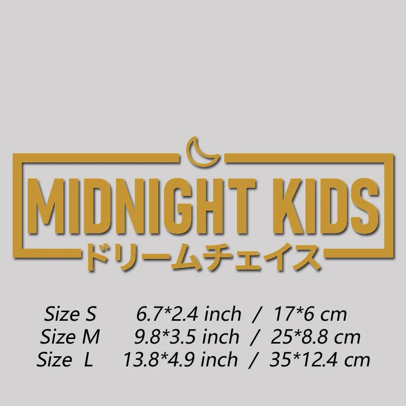 Midnight Kids JDM Car Decal Waterproof Vinyl Sticker Trendy Drift Auto Window Exterior Decor