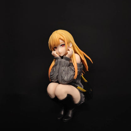 Anime Figure Kitagawa Marin Squatting Pose My Dress Up Darling Beautiful Girl Figurine Desktop Ornament Gift For Fans