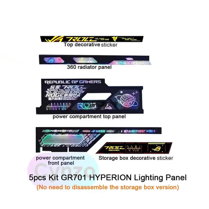 MOD Computer Lighting Panel for Asus GR701 Case,ROG HYPERION Gaming Cabinet Lightboard,DIY Laser Refit Plate 5V AURA SYNC