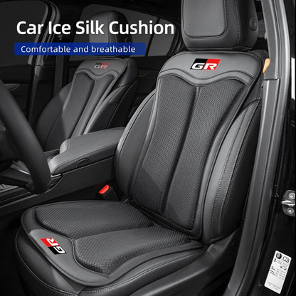 Car Seat Ice Silk Cushion Backrest Seat Protector Cover Accessories For Toyota Crown GR Corolla YARIS L Auris C-HR Hilux Vios Ra