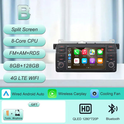 7"Android 16 Car Radio for BMW E46 3 Series 318 320 325 330 335 M3 1998-2005 GPS Navi WiFi Bluetooth FM Touch Screen Car Stereo