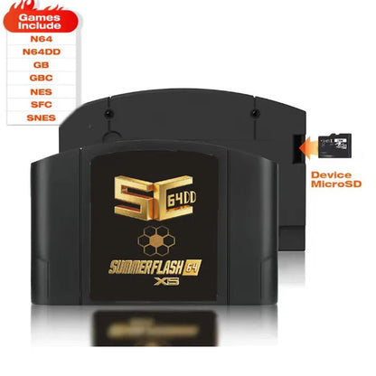 SC64 SummerflashX5 gold cart 64 Open Source N64DD Flash TF Cart SC64 GBC SNES 64DD 5000-in1 Retro Video Game Console Accesories
