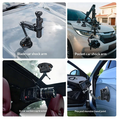 4.5 Inch Electric Suction Cup Camera Mount Auto Refill Car Holder for GoPro DJI Action Camera Insta360