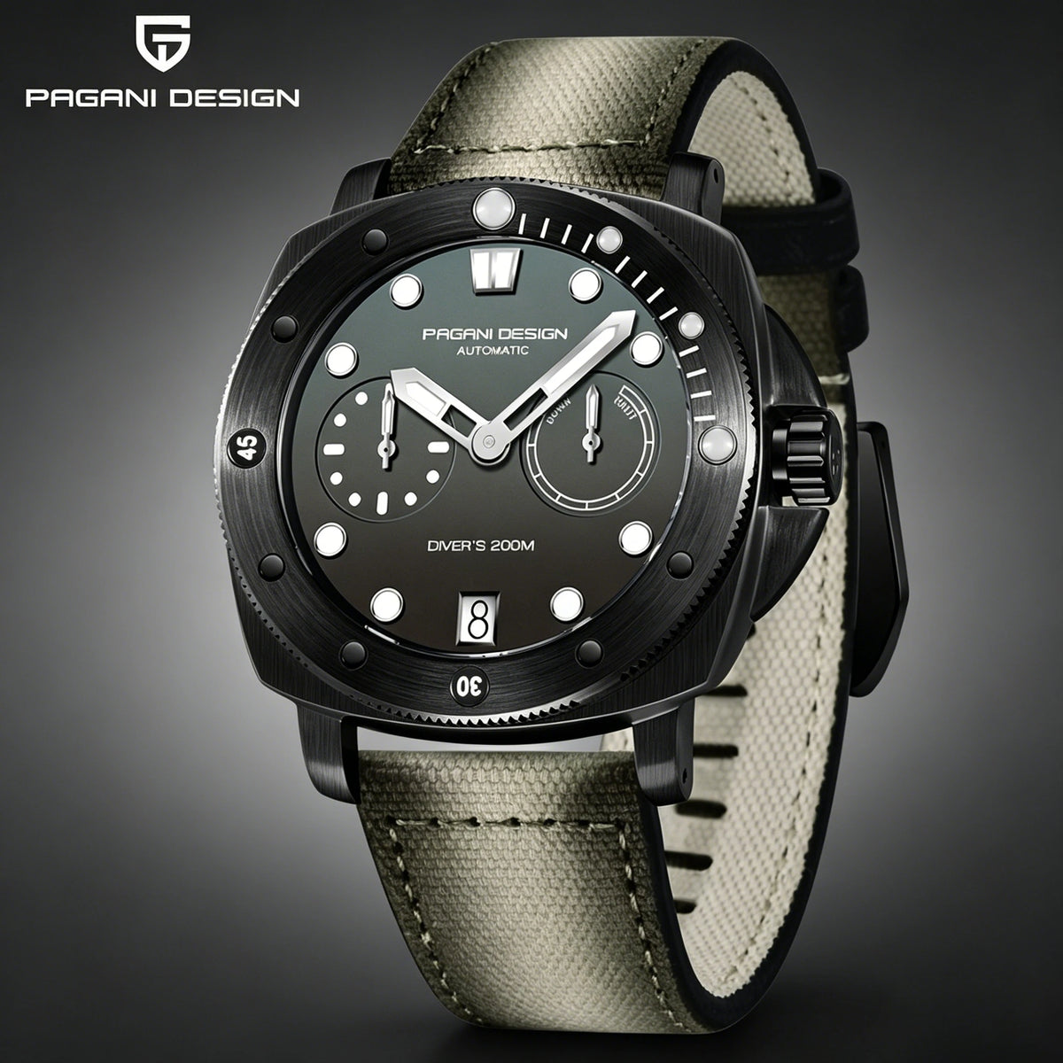 PAGANI DESIGN New 41mm Men's Automatic Mechanical Watch CAL. 2C22 Sapphire Glass Waterproof 200M Diving Reloj Hombre