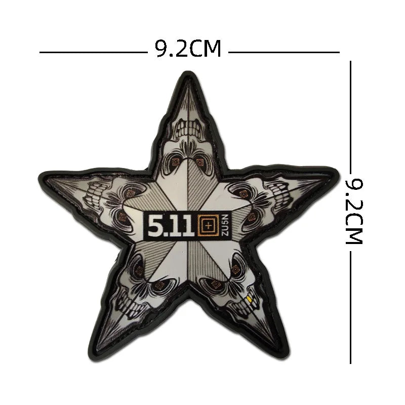 3D PVC Military Tactical Embroidery Patches Backpack Emblem Applique with Hook Outdoors Morale Armband Badges Clothes Stickers