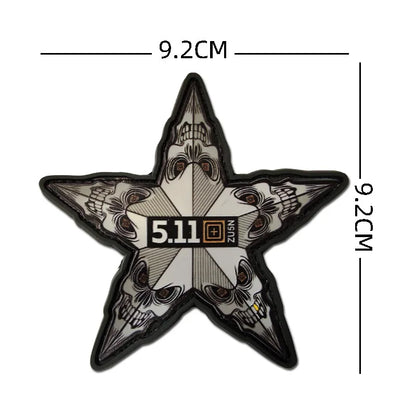 3D PVC Military Tactical Embroidery Patches Backpack Emblem Applique with Hook Outdoors Morale Armband Badges Clothes Stickers