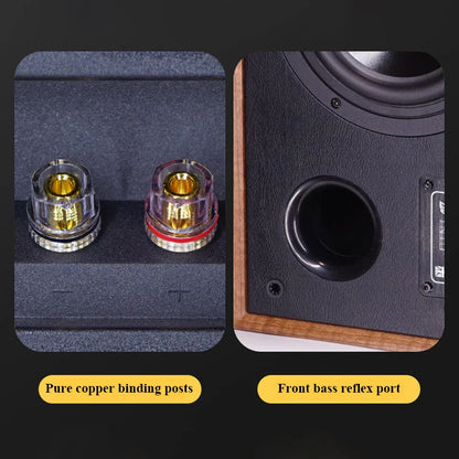 CX60 6.5-inch Passive Coaxial Bookshelf Speaker 150W Output Power 2-Way Crossover Wooden Home HIFI Stereo Passive Speaker