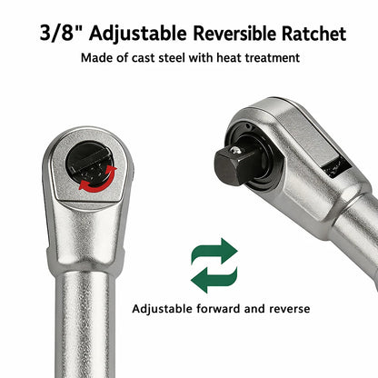 3.6V Ratchet Electric Wrench, 320 rpm, 1/4“ and 3/8” Auto/Manual Rechargeable Wrench, Automotive Repair Tool, Type-C Port