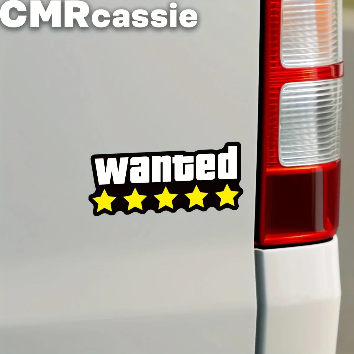 WANTED sticker, vinyl decal, waterproof, laser cut, car bumper sticker, motorcycle decal, laptop sticker, luggage sticker,