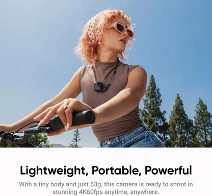 Insta360 GO Ultra 4K60fps Magnetic Action Camera 53g Ultra-Light FlowState Stabilization 10m Waterproof Vlog Camera